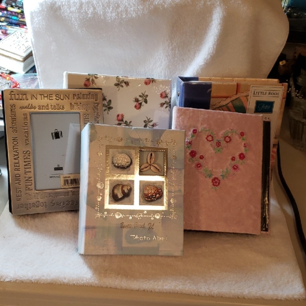 5 Floral and Pink Photo Album Set